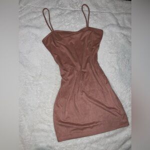 Dusty pink suade feel Windsor dress size S
